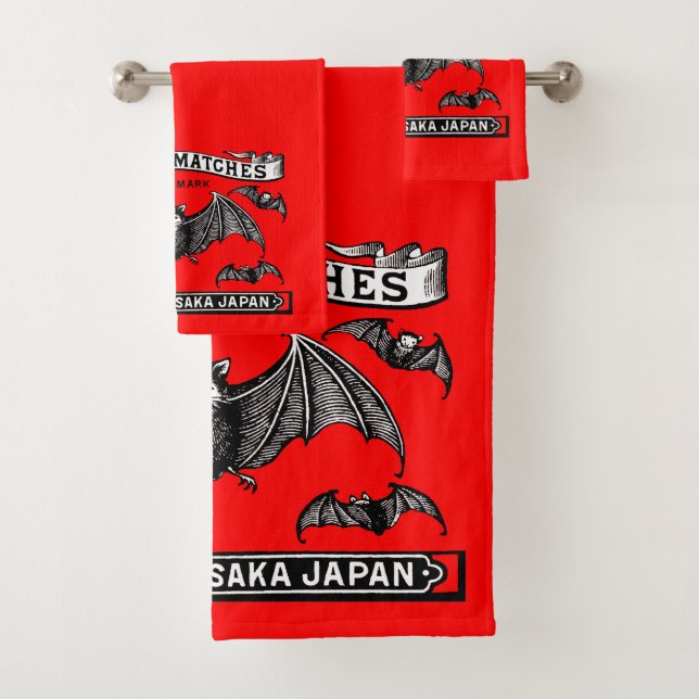 Japanische Sicherheitsmatten Art Bats Badhandtuch Set (Insitu)