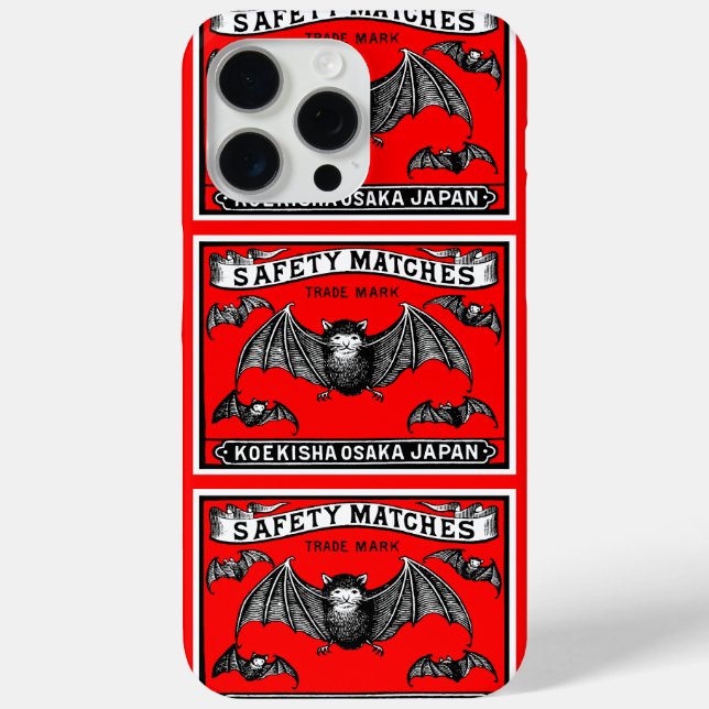Japanische Sicherheitsmatten Art Bats Case-Mate iPhone Hülle (Rückseite)