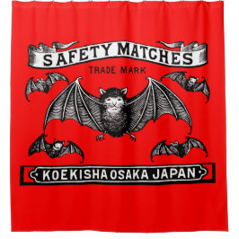Japanische Sicherheitsmatten Art Bats Duschvorhang