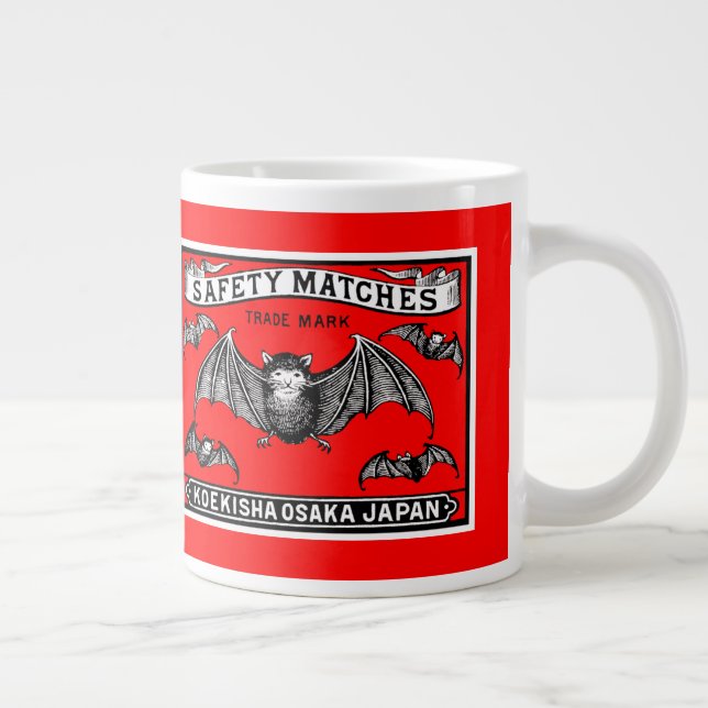 Japanische Sicherheitsmatten Art Bats Jumbo-Tasse (Rechts)