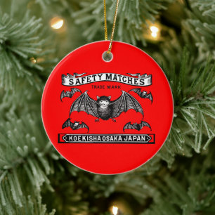 Japanische Sicherheitsmatten Art Bats Keramik Ornament