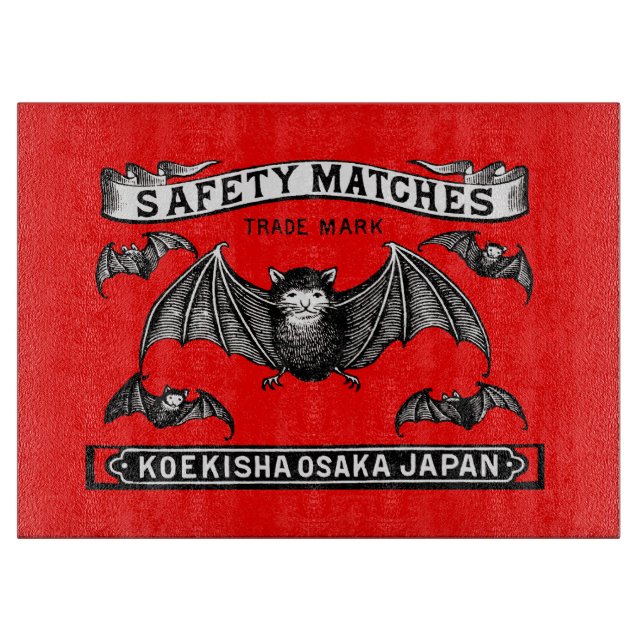 Japanische Sicherheitsmatten Art Bats Schneidebrett (Vorderseite)
