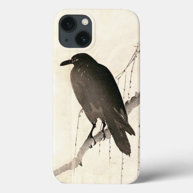 Japanische Skizze eines Raben Case-Mate iPhone Hülle (Rückseite)