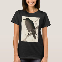 Japanische Skizze eines Raben T-Shirt