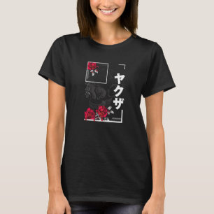 Japanische Skull Rose Pastel Goth Kleidung Ästheti T-Shirt