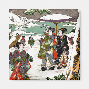Japanische Snowscape Magnet