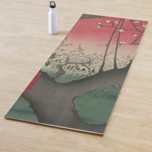Japanische Sonnenaufgangsblume Pflaumenbäume Anwes Yogamatte