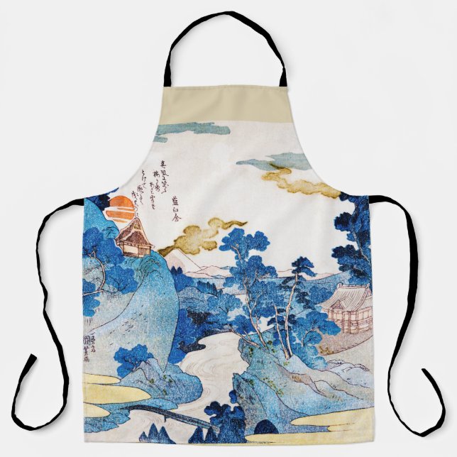 Japanische Sonnenaufgangslandschaft, Kuniyoshi, Uk Schürze (Vorderseite)