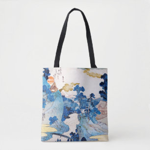 Japanische Sonnenaufgangslandschaft, Kuniyoshi, Uk Tasche
