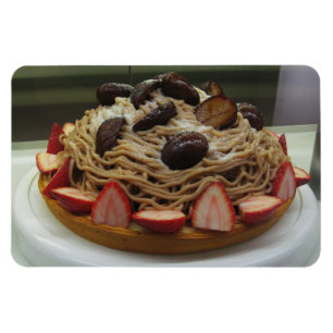 Japanische Spaghetti & Erdbeerkuchen Magnet