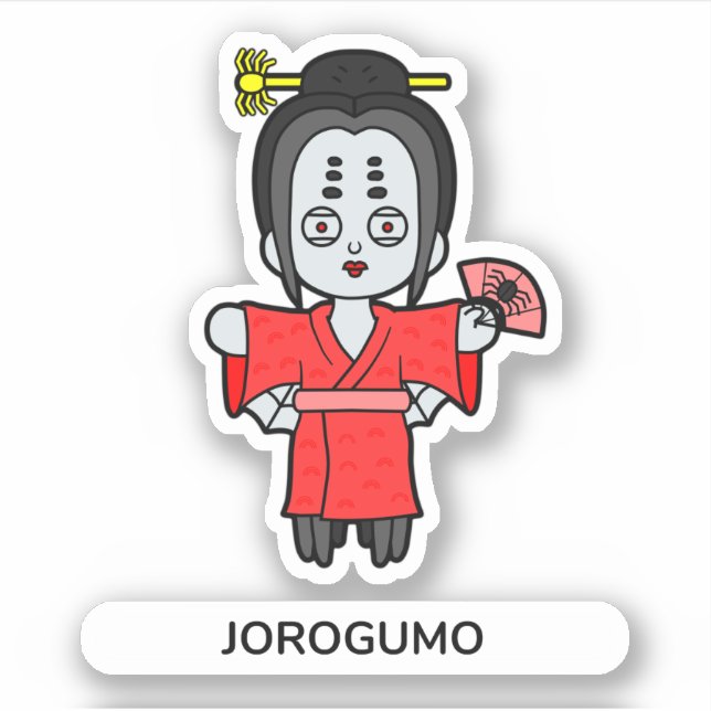 Japanische Spider Lady Jorogumo Aufkleber (Vorderseite)