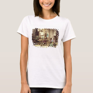 Japanische spinnende Frauen, c.1890 (Hand-farbiges T-Shirt