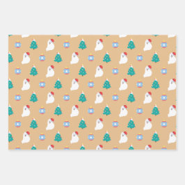 Japanische Spitz Dog's Niedliche Weihnachten Geschenkpapier Set