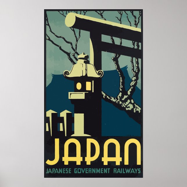 Japanische Staatsbahn, Vintag Poster (Vorne)