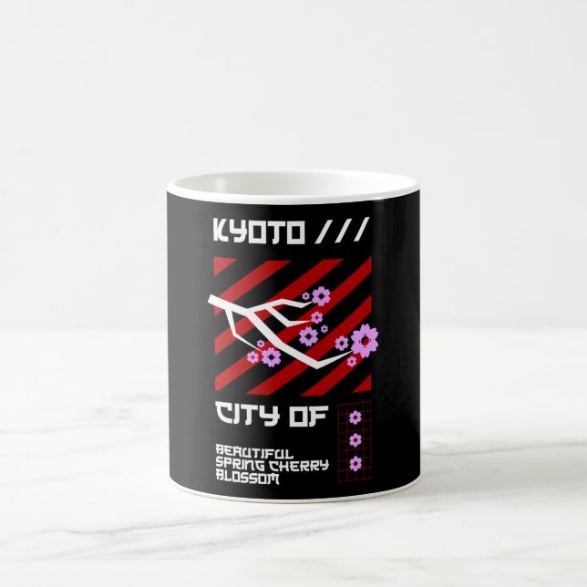 Japanische Städte - Kyōto Stadt Tscherisch-Blossom Kaffeetasse (Mittel)
