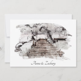 *~* japanische Stairs Art + RSVPQR AR27 Wedding Einladung