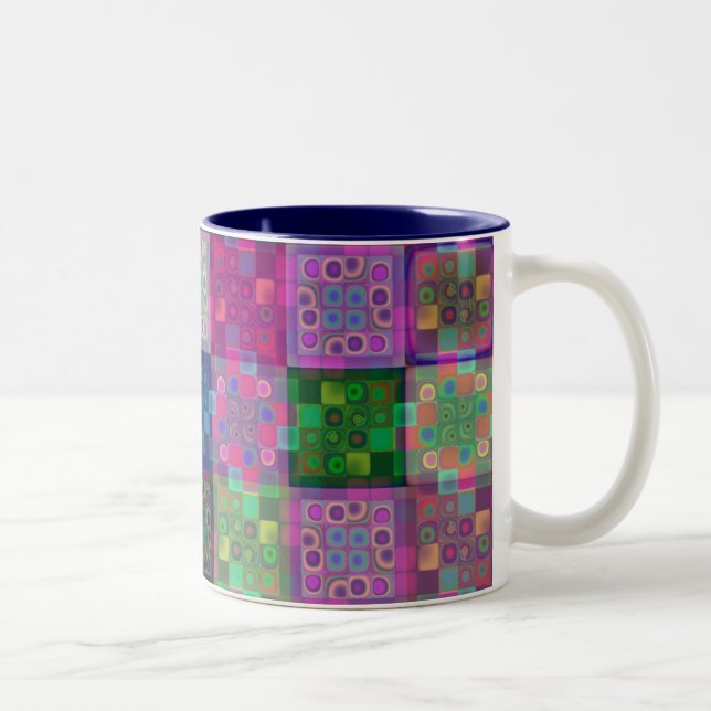 Japanische Steppdecken-Tasse Zweifarbige Tasse (Rechts)