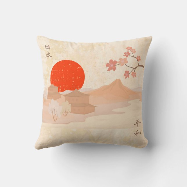 Japanische Stilkunst Kissen (Rückseite)