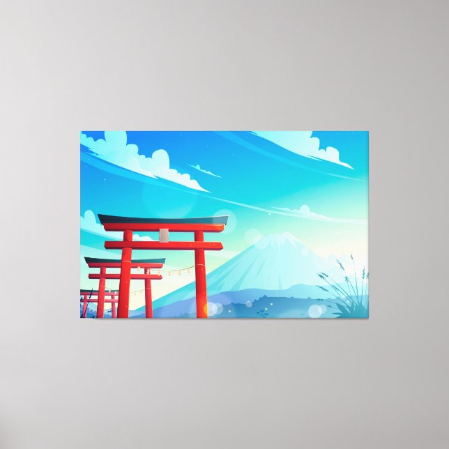 Japanische Stilkunst Leinwanddruck (Vorderseite)