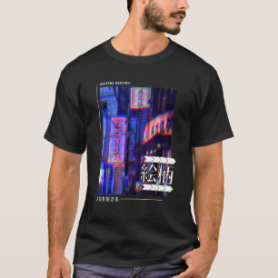 Japanische Streetwear Retro Tokyo Lofi Glitch Aest T-Shirt