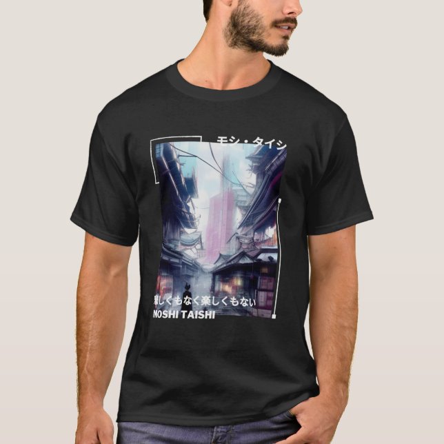 Japanische Streetwear Retro Vibes Ästhetische Toky T-Shirt (Vorderseite)