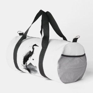 Japanische Sumi-e-Kranich-Zen-Tasche Duffle Bag