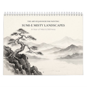 Japanische Sumi-e-Nebel-Landschaften Kalender