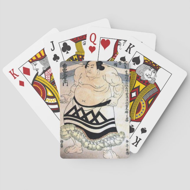 Japanische Sumo-Wrestler-Spielkarten Spielkarten (Rückseite)