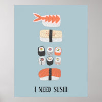 Japanische Sushi Nigiri Maki Rolle benutzerdefinie