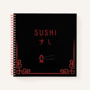 Japanische Sushi-Rezepte-Notebook Notizbuch