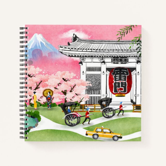 Japanische Szene Notizbuch (Vorderseite)