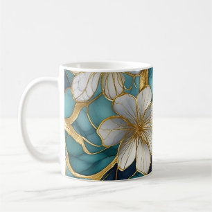 Japanische Tasse mit Aquamarinem Goldkaffee
