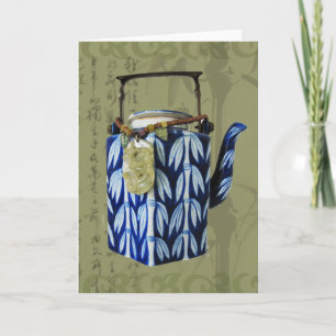 Japanische Teekanne-Collage Karte