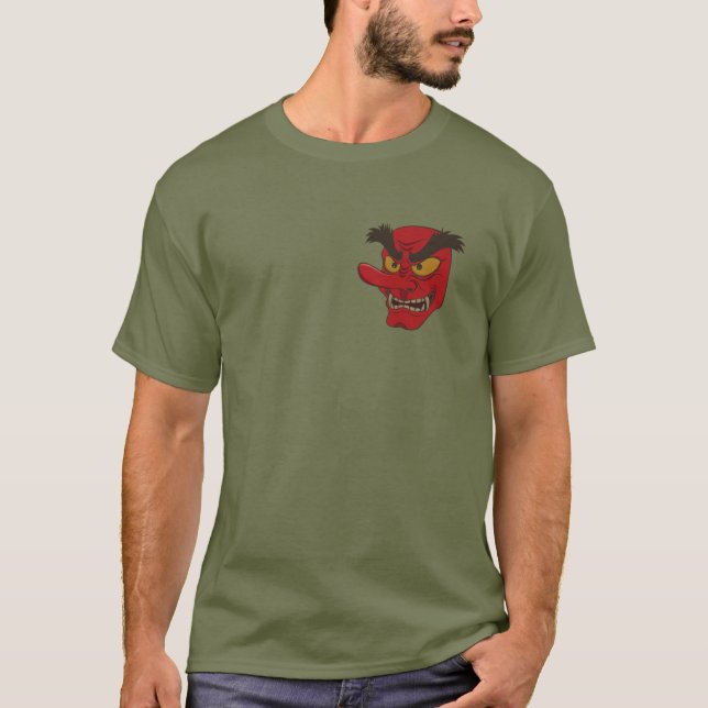 Japanische Tengu-Maske T-Shirt (Vorderseite)