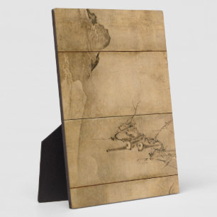 Japanische Tinte auf Papier Gibbons Primate & Land Fotoplatte