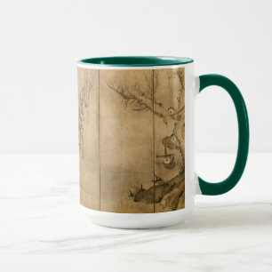 Japanische Tinte auf Papier Gibbons Primate & Land Tasse