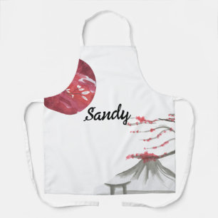 Japanische Tintendruckerei Sakura und Fuji Design Schürze