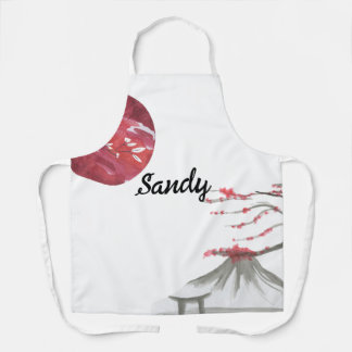 Japanische Tintendruckerei Sakura und Fuji Design Schürze