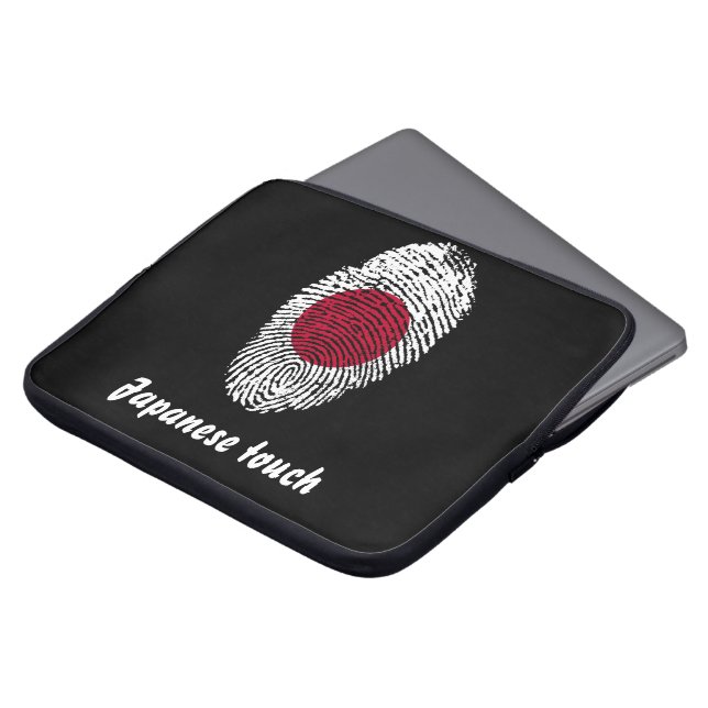 Japanische Touchfingerabdruckflagge Laptopschutzhülle (Vorne Oben)