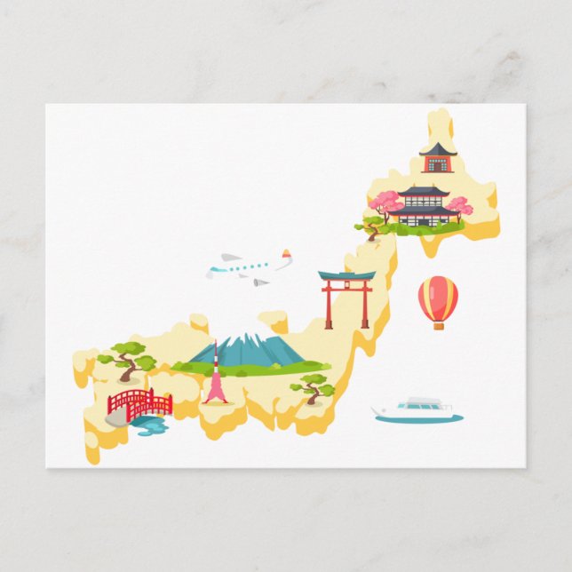Japanische touristische Karte (Vorderseite)