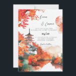 Japanische traditionelle KYOTO Landschaft Hochzeit Einladung<br><div class="desc">Diese Hochzeitseinladung zeigt die japanische Kyōto-Japan-Landschaft. Ideal für japanische Hochzeiten,  japanische Hochzeiten,  asiatische Hochzeiten oder japanische Themenhochzeiten.</div>