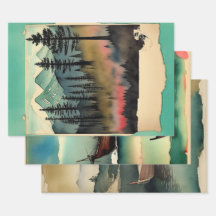 Japanische traditionelle Landschaft Paint ephemera