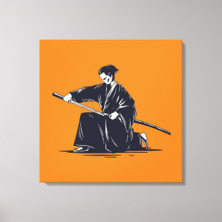 Japanische traditionelle Samurai Malerei Canvas Pr Leinwanddruck