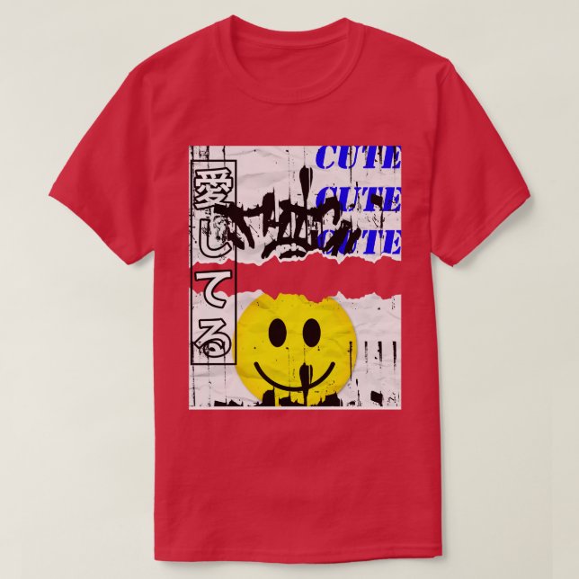 Japanische trendy Vintag Punk Aesthetic Streetwear T-Shirt (Design vorne)