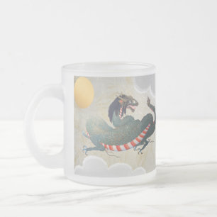 Japanische Twin Dragons Mattiert Glass Tasse