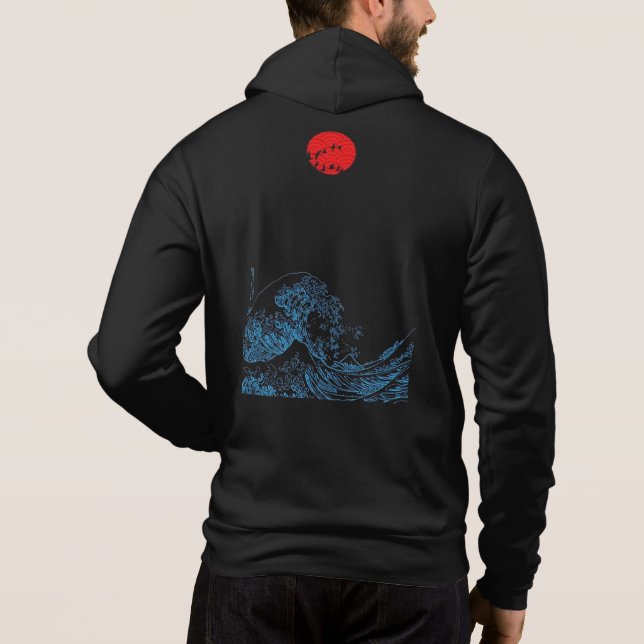 Japanische Ukiyo Art Hoodie (Rückseite)