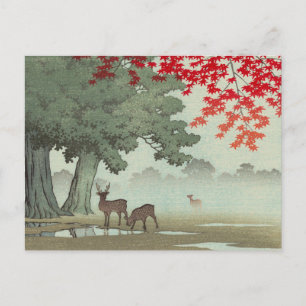 Japanische Ukiyoe-Kunst (Hasui Kawase) Postkarte
