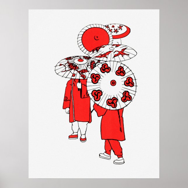 Japanische Umbrellas Poster (Vorne)