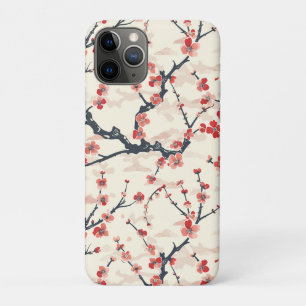 Japanische Ume-Rote-Korallen-Blüten-Elfenbein-Well Case-Mate iPhone Hülle