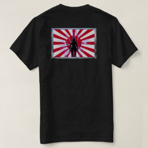 Japanische umrahmte Flagge & aufgehende Sonne Samu T-Shirt